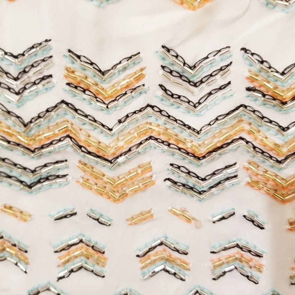 Greylin Beaded Geometric Pattern Racerback Tank‎ Top size XS - Picture 4 of 6